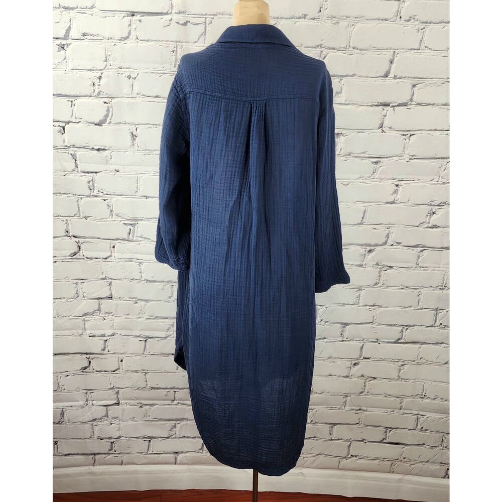Sundry Dress Shirt tail Womens S 100% Cotton Gauze Beachy summer lightweight - Picture 3 of 11